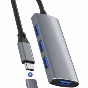 Rolio USB C Adapter - 4 in 1 - 4x USB 3.0 Splitter - Inclusief converter
